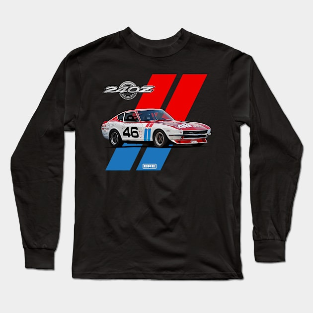 BRE Datsun 240z - National Champion Long Sleeve T-Shirt by Ajie Negara